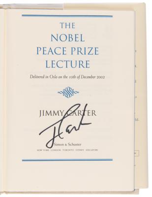 Lot #45 Jimmy Carter (3) Signed Books: Nobel Peace Prize Lecture, The Hornet’s Nest, and Beyond the White House - Image 2