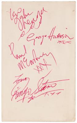 Lot #636 Beatles Signed 1963 Parlophone Promo Card - Image 2