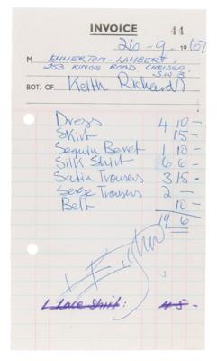 Lot #645 Rolling Stones: Keith Richard Signed 1967