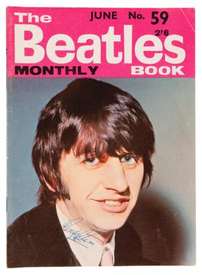 Lot #675 Beatles: Ringo Starr Signed Beatles Monthly Book - Image 1