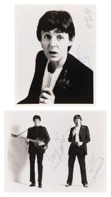 Lot #638 Beatles: Paul McCartney and George Martin Signed Photograph - Obtained at the 'Take It Away' Music Video Recording - Image 1