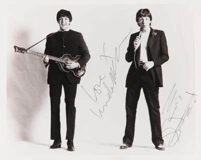 Lot #638 Beatles: Paul McCartney and George Martin Signed Photograph - Obtained at the 'Take It Away' Music Video Recording - Image 3