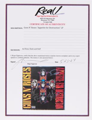 Lot #697 Guns n' Roses Signed Album - Appetite for Destruction - Image 2