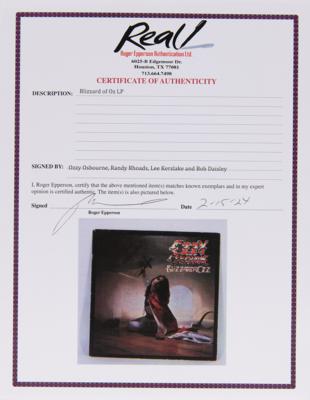 Lot #713 Ozzy Osbourne and Randy Rhoades Signed Album - Blizzard of Ozz - Image 2