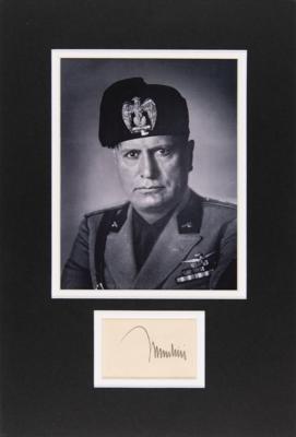 Lot #301 Benito Mussolini Signature - Image 1