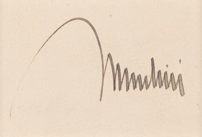 Lot #301 Benito Mussolini Signature - Image 2