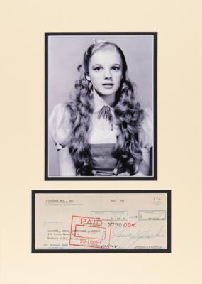 Lot #839 Judy Garland Signed Check - Image 1