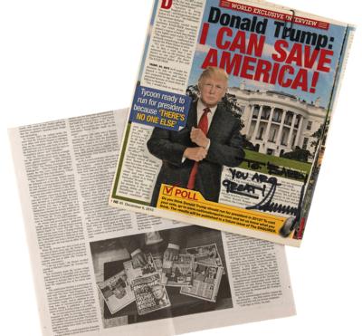 Lot #125 Donald Trump Signed National Enquirer as President-Elect - Image 1