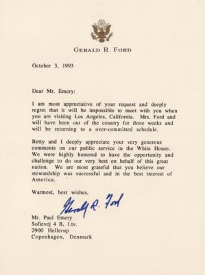 Lot #66 Gerald Ford Typed Letter Signed - Image 1