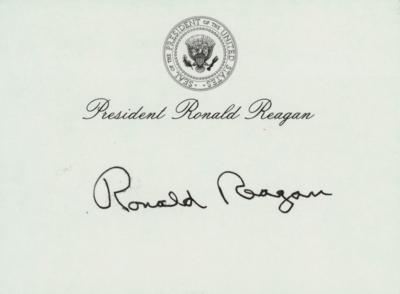 Lot #108 Ronald Reagan Signature - Image 1