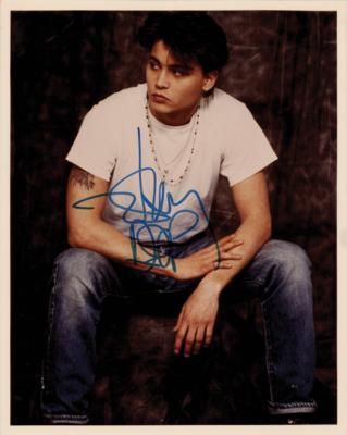 Lot #825 Johnny Depp Signed Photograph - Image 1