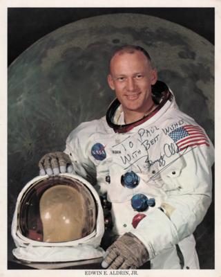 Lot #406 Buzz Aldrin Signed Photograph - Image 1