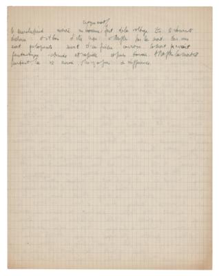 Lot #575 Jean-Paul Sartre Handwritten Manuscript on 'Monte Cassino and the Marocchinate' - Image 2