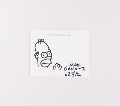 Lot #551 Matt Groening Original Sketch of Homer Simpson - Image 2