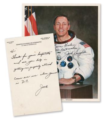 Lot #394 Jack Swigert (2) Signed Items - Official