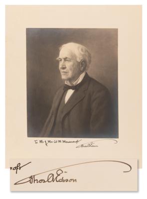 Lot #195 Thomas Edison Oversized Signed Photograph - Image 1