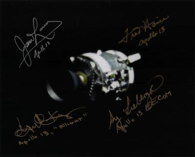 Lot #416 Apollo 13: Lovell, Haise, Kranz, and Liebergot Signed Photograph - Image 1