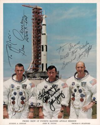 Lot #408 Apollo 10 Crew-Signed Photograph