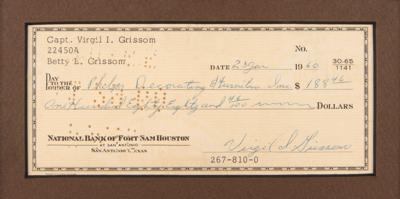 Lot #453 Gus Grissom Signed Check - Image 2