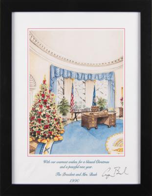 Lot #41 George Bush Signed Christmas Card - Image 3