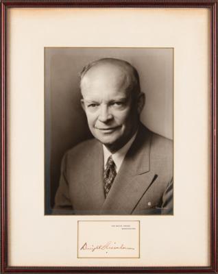 Lot #60 Dwight D. Eisenhower Signed White House Card - Image 1