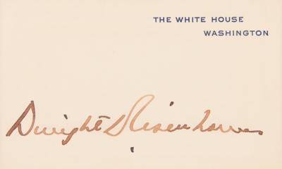 Lot #60 Dwight D. Eisenhower Signed White House Card - Image 2