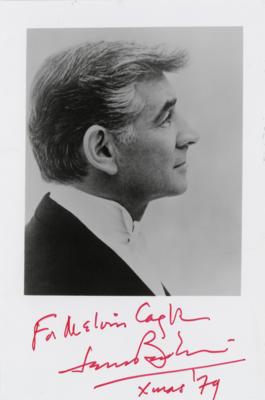 Lot #654 Leonard Bernstein Signed Photograph - Image 1