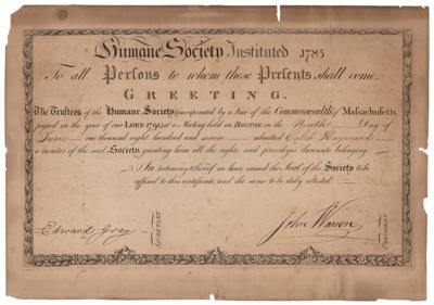 Lot #360 John Warren Document Signed - Image 1