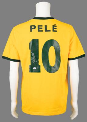 Lot #969 Pele Signed Soccer Jersey - Image 1