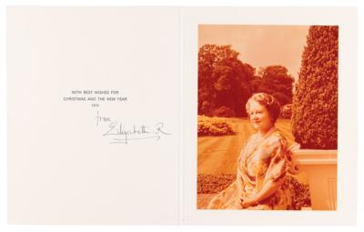 Lot #264 Elizabeth, Queen Mother Signed Christmas Card (1973) - Image 1