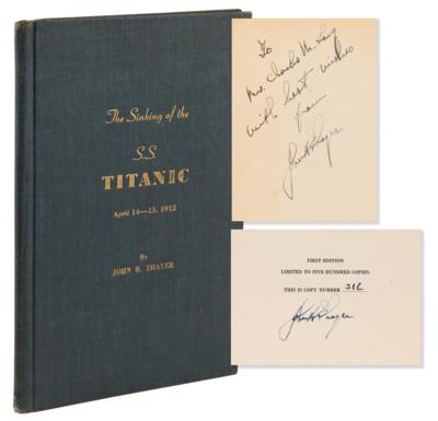 Lot #214 Jack Thayer Twice-Signed Limited Edition Book - The Sinking of the S.S. Titanic - Image 1