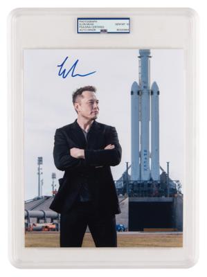 Lot #185 Elon Musk Signed Photograph - PSA GEM