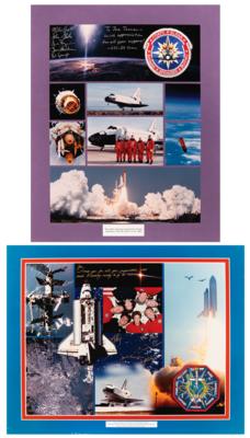 Lot #491 STS-29 and STS-91 Crew-Signed Flown Patch Displays, Presented to Astronaut Joe Tanner - Image 1