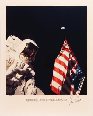 Lot #436 Gene Cernan Signed Print - 'America's Challenge' (Ltd. Ed. #93/500) - Image 1