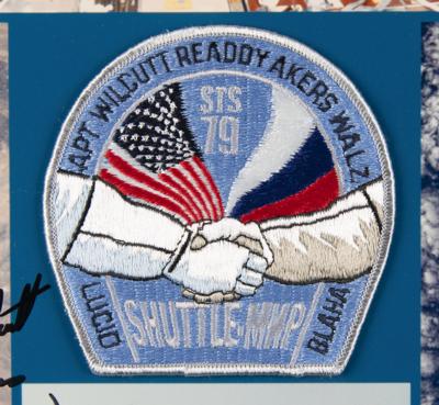 Lot #496 STS-79 Crew-Signed Flown Patch Display - Image 3