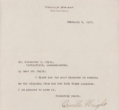 Lot #379 Orville Wright Typed Letter Signed - Image 2