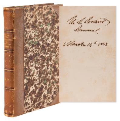 Lot #15 U. S. Grant Signed Book - Report of the