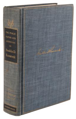 Lot #110 Franklin D. Roosevelt Signed Book - The Public Papers and Addresses - Image 3