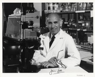 Lot #314 Jonas Salk Signed Photograph