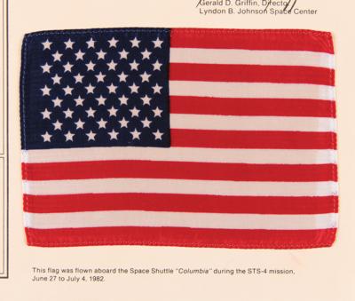 Lot #493 STS-4 Flown Flag - Image 2