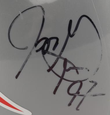 Lot #952 Tom Brady and Randy Moss Signed New England Patriots Replica Football Helmet - Image 6