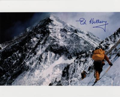 Lot #275 Edmund Hillary Signed Photograph