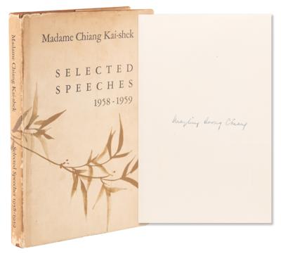 Lot #250 Madame Chiang Kai-shek Signed Book - Selected Speeches, 1958-1959 - Image 1