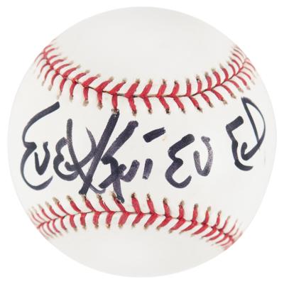 Lot #959 Evel Knievel Signed Baseball - Image 1