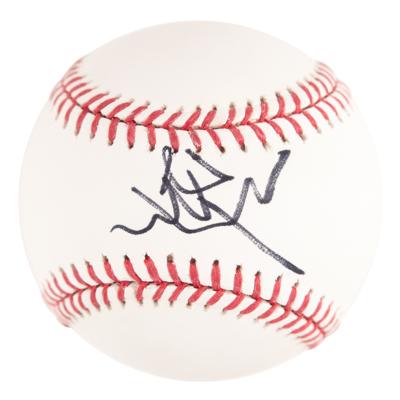 Lot #826 Johnny Depp Signed Baseball - Image 1