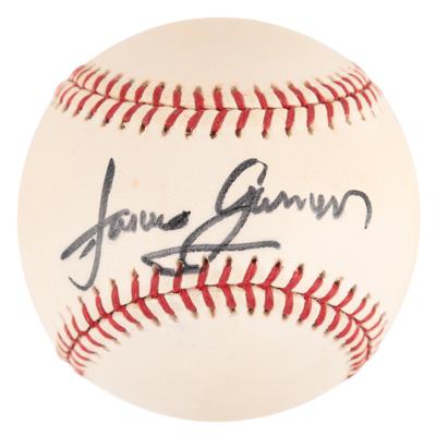 Lot #840 James Garner Signed Baseball - Image 1