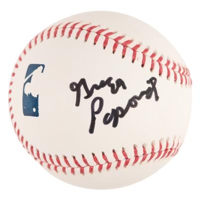 Lot #970 Gregg Popovich Signed Baseball - Image 1