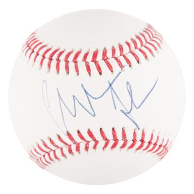 Lot #792 Christian Bale Signed Baseball - Image 1