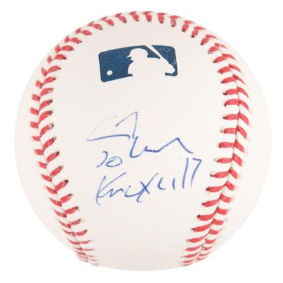 Lot #865 Johnny Knoxville Signed Baseball - Image 1