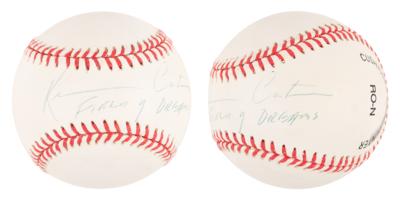 Lot #813 Kevin Costner Signed Baseball - Image 1